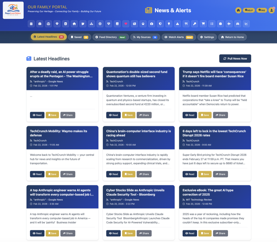 News & Alerts screenshot