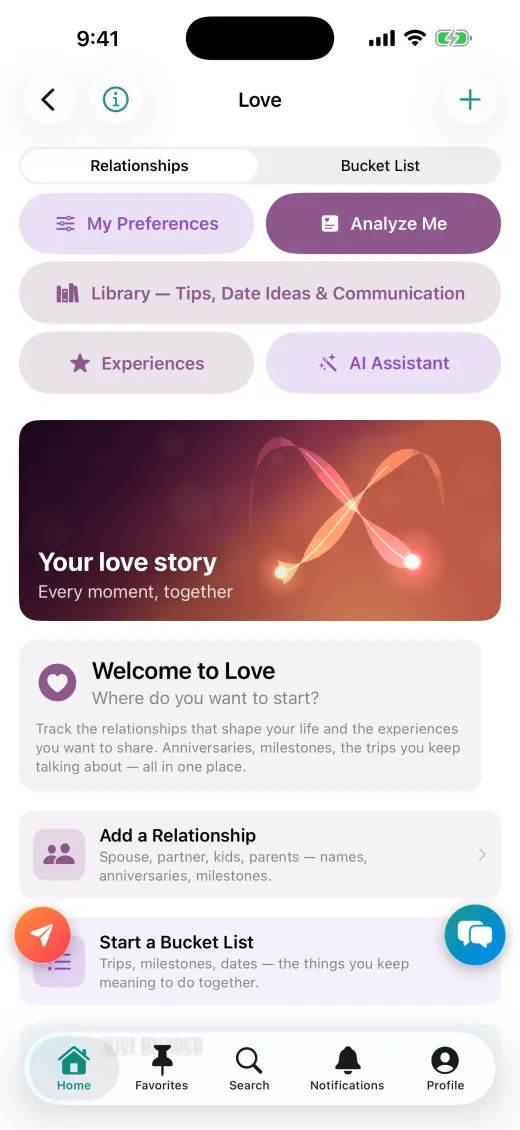 PeaceLoveDishes love screen on iPhone